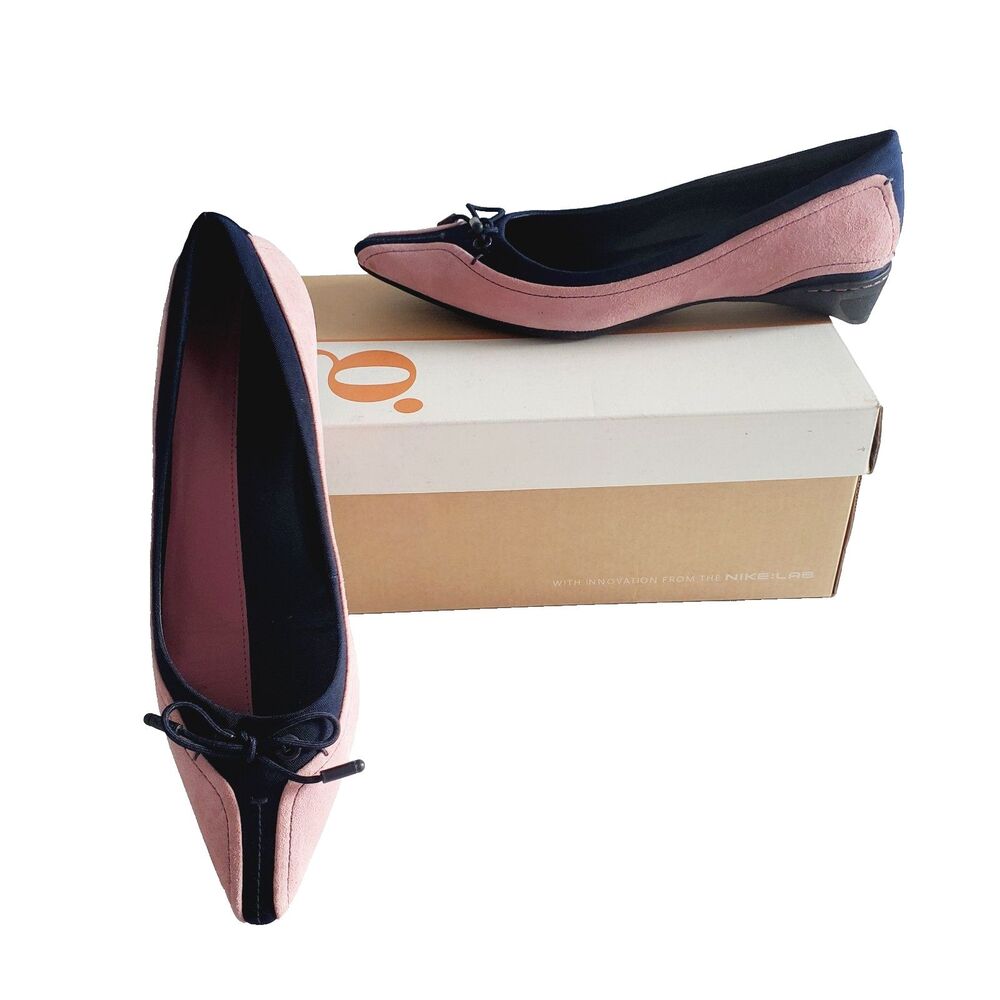 Nike Pink and Black Pointed Toe Flats